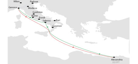 Italy Egypt Express Service short map for page